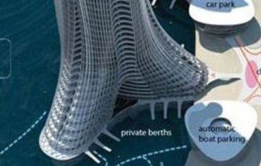 Schumacher Tower Marina Aerial View