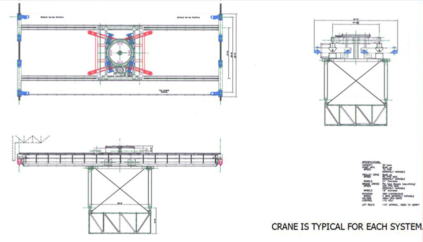AERO-DOCKS FOUR AXIS COMPUTER CONTROLLED CRANE